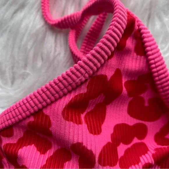 Beach Riot Eva Love Leopard Sports Bra Bikini Top Women’s Size Medium - Picture 7 of 9